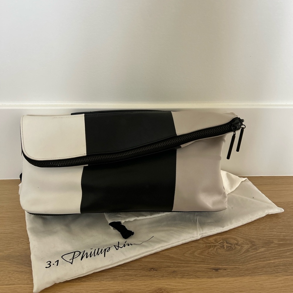 3.1 Phillip Lim Monochrome Foldover Clutch
